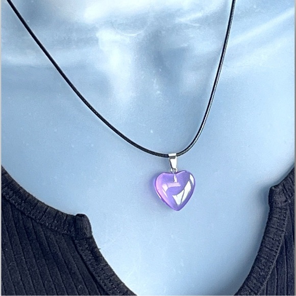 Lot/3 Fun Heart Pendants w/Black Necklace Set - Picture 5 of 11